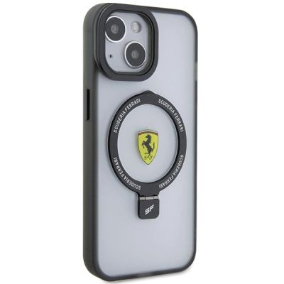 4. Ferrari Ring Stand 2023 Collection MagSafe Hülle für iPhone 15 Plus / 14 Plus – Transparent