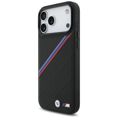 2. BMW M Tricolor Metal Logo MagSafe Case für iPhone 17 Pro Max – Schwarz