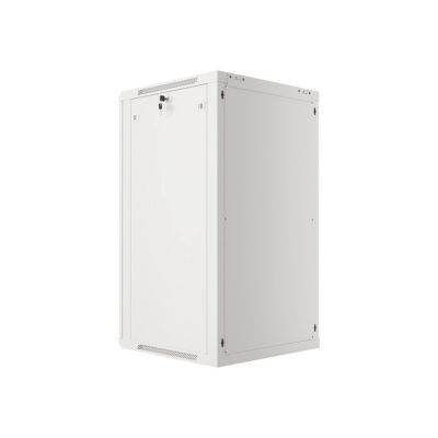 12. Lanberg WF01-6622-10S einteiliger Schrank (22 HE; 1080 mm / 600 mm / 600 mm; Wandmontage; Glas; 19 Zoll; grau)