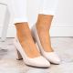 22. Sergio Leone W SK193B Pumps mit beigefarbenem Perlenabsatz 