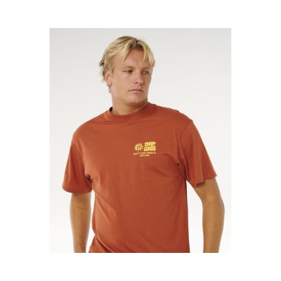 5. Herren-T-Shirt RIP CURL Pacific Rinse Glass Off, Braun