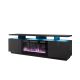 EVA-TV-Schrank mit elektrischem Kamin 180x40x52 Graphit/Glanzgraphit