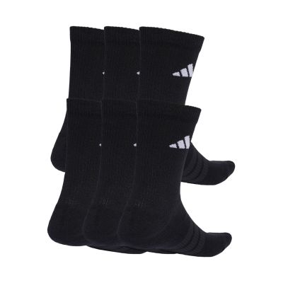2. Adidas gepolsterte Crew-Socken, 6 Paar, Schwarz, KE5499