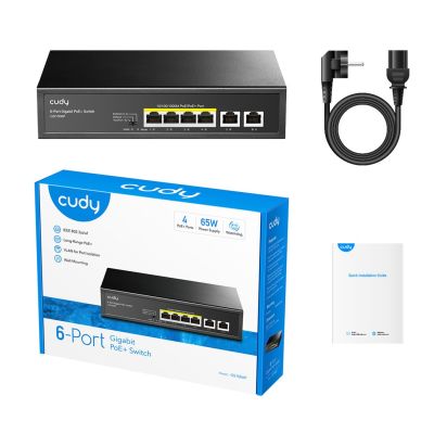 4. CUDY GS1006P 4-GbE PoE-Switch