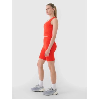 9. Schnelltrocknendes Damen-Trainings-Crop-Top 4F 4FWSS25TFSLF413-62S
