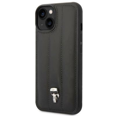 2. Karl Lagerfeld Puffy Ikonik Pin Case für iPhone 14 Plus – Schwarz