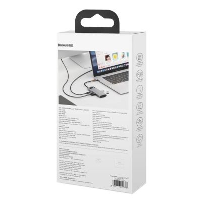 6. Baseus Metal Gleam Series 5-in-1 Multifunktions-HUB USB Typ C - USB Typ C Stromversorgung 100 W / HDMI 4K 30 Hz / 3x USB 3.2 Gen 1 (CAHUB-CX0G)