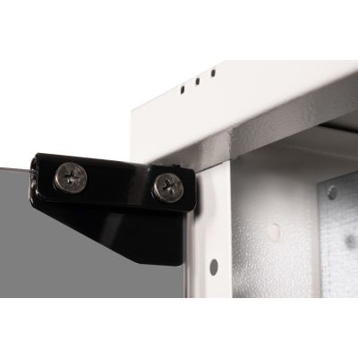 37. 19" 9U Wand-Netzwerkschrank, SOHO PRO 460 x 540 x 400 mm, Glastür, grau, unmontiert, 60 kg