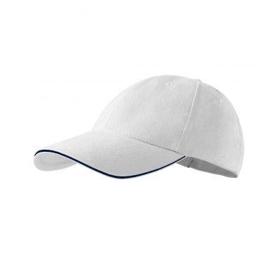 4. Unisex Sandwich Cap 6P (Weiß)