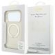 8. Guess Ring Stand 360 Grained Classic Logo MagSafe Hülle für iPhone 18 Pro / 17 Pro - Beige