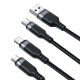 4. Joyroom S-A18 3in1 3.5A USB-A - Lightning+USB-C+MicroUSB Kabel 1,2m - schwarz