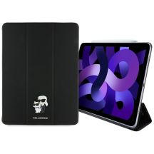 Karl Lagerfeld Saffiano Magnetische Karl & Choupette iPad Air 13" 2024 Buchcover-Hülle - Schwarz
