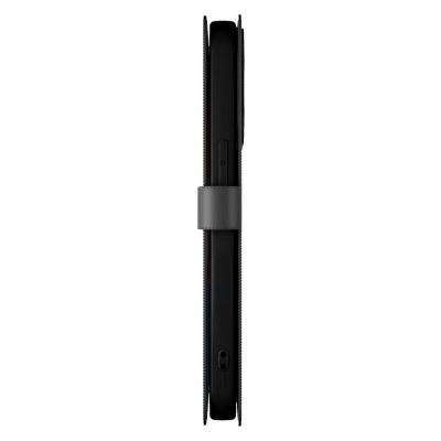 6. Puro Booklet Hülle mit Klappdeckel und Brieftasche für iPhone 16e/17e – Schwarz