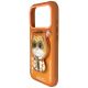 3. Nimmy Cool&Cute 2.0 Katzenhülle für iPhone 17 Pro mit magnetischer Aufhängung – Orange