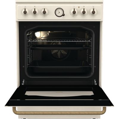 4. GORENJE GECS6B70CLI Retro-Elektroherd 60 cm | ExtraDampfgarfunktion | Heißluftfrittierfunktion | Gefrorenes Backen | Sahne