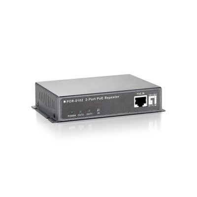 LevelOne POR-0102 2-Port PoE-Extender/Repeater – 2 Ports – 10Base-T, 100Base-TX, 1000Base-T – Außenbereich – Reichweite bis zu 100 m