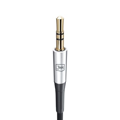 8. 3mk AUX-Miniklinkenkabel (3,5 mm) / USB-C-Kabel – silber
