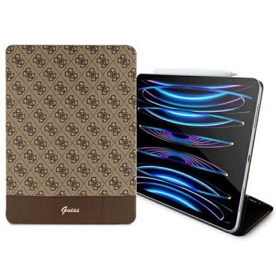 3. Guess 4G Stripe Allover Hülle für iPad Pro 12,9" – braun