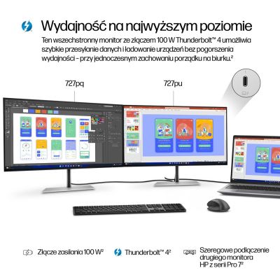 8. HP 27-Zoll Pro Monitor Serie 7 QHD Thunderbolt 4 – 727pu