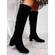 15. Damen-Stiefel mit Blockabsatz, gefüttert, schwarz – Sergio Leone