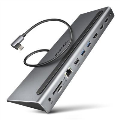 15. Axagon HMC-4KX3 Kabelgebundene Dockingstation USB 3.2 Gen 1 (3.1 Gen 1) Typ-C Grau