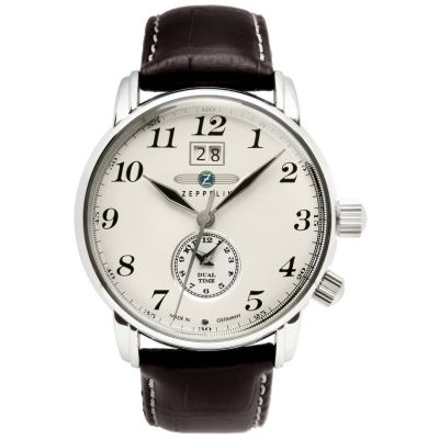 Herrenuhr ZEPPELIN LZ127 Graf Zeppelin Dual Time 7644-5 + Box