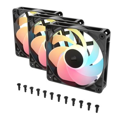3. Corsair RS120-R ARGB Computergehäuselüfter 12 cm Schwarz 3 Stück.
