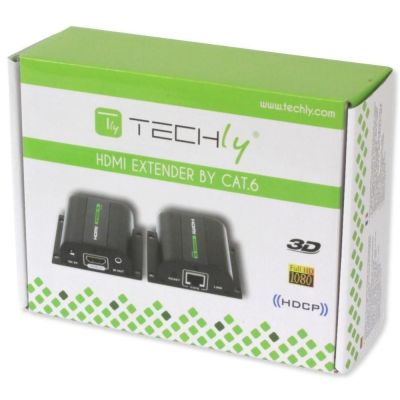 2. TECHLY HDMI-Verlängerung, HD 3D, 60 m, PO, RJ45, IR-Fernbedienung, IDATA EXT-E70I
