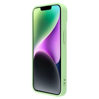 6. Nillkin CamShield Magnetische Silikonhülle iPhone 14 Plus Magnetische MagSafe-Abdeckung mit Kameraschutz Grün