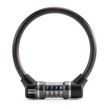 Rockbros 87639-4 Fahrradschloss mit Code und Stahlkabel – schwarz