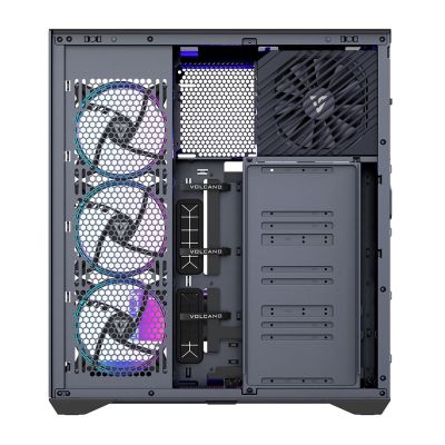 4. MODECOM VOLCANO SPACE XL ARGB FULL TOWER 5F SCHWARZES GEHÄUSE