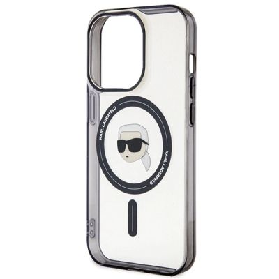 6. Karl Lagerfeld KLHMP15XHKHNOTK iPhone 15 Pro Max 6,7" transparentes Hardcase IML Karl`s Head MagSafe