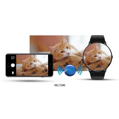 16. VELTORI VT160-1 Smartwatch Schwarzes Silikonarmband