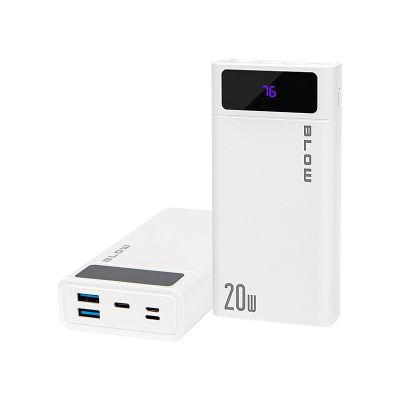 BLOW Powerbank 20000 mAh QC+PD 20 W + Lightning White PB20E