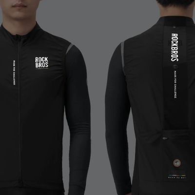 7. Rockbros TLMJ003-01 ROAD TO SKY Herren-Radweste, leicht und atmungsaktiv, Größe M – Schwarz