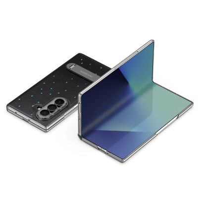 4. Dux Ducis Stex Hülle für Samsung Galaxy Z Fold 7 mit 360°-Ständer – Schwarz