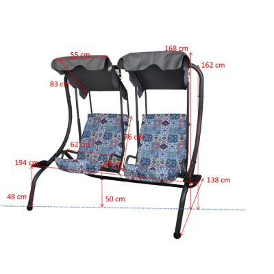 3. SONIC GARDEN UND BALKONSCHAUKE 2-SITZER MOSAIC