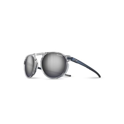 Julbo Meta Sonnenbrille – Klares, glänzendes Kristall / Dunkelblau | Polarisiert 3+