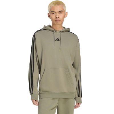 adidas Essentials Herren-Hoodie mit 3 Streifen aus French Terry, Olivgrün, KY4204