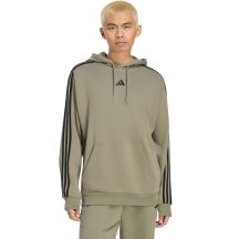 adidas Essentials Herren-Hoodie mit 3 Streifen aus French Terry, Olivgrün, KY4204