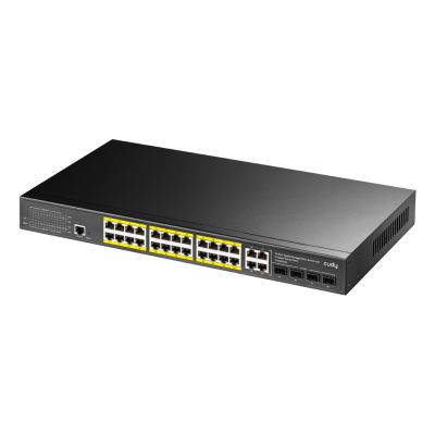 2. Cudy GS2028PS4 Managed L2 Gigabit Ethernet (10/100/1000) PoE-Unterstützung 1 HE Schwarz