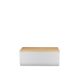 Alessi BG03 WG Mattina Brotkasten, Stahl-Bambus-Holz, Warmgrau
