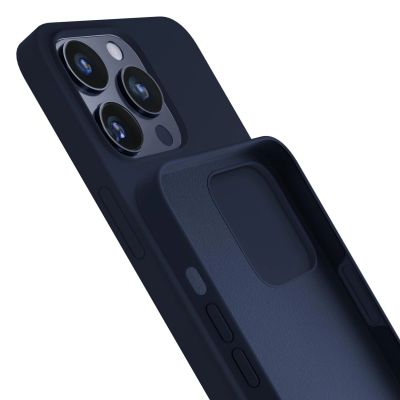 9. 3mk Silikonhülle für iPhone 16 Pro – Marineblau