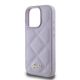 6. Guess Quilted Metal Logo Hülle für iPhone 16 Pro – Hellviolett