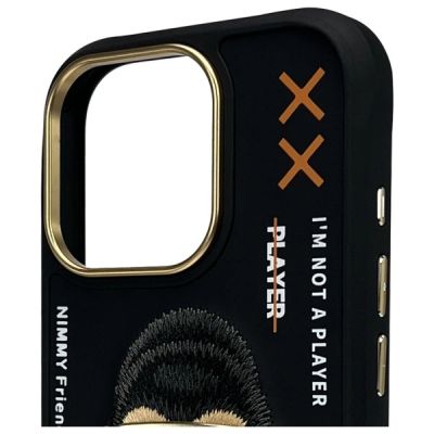 3. Nimmy Cool&Cute 2.0 Monkey Case für iPhone 16 Pro Max - Schwarz