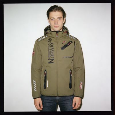 5. Geographical Norway Royaute DB 068 M WY1997H/GN-Kaki / Black Softshelljacke