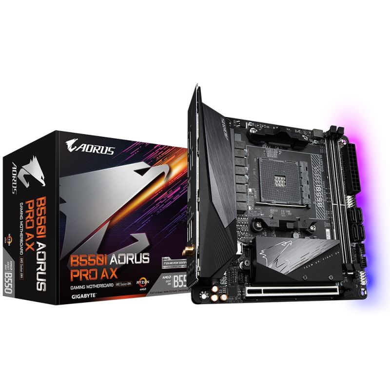 6. Gigabyte B550I AORUS PRO AX Mainboard AMD B550 AM4 Sockel Mini-ITX