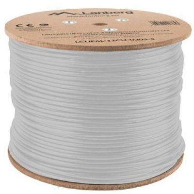 5. LANBERG UFTP-KABEL CAT 6A 305M CU LSZH DRAHT GRAU CPR+FLUKE BESTANDEN