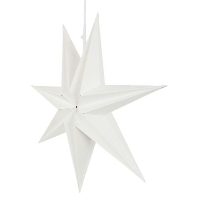 3. PAPIERSTERN-DEKORATION 30 CM 7-ZACKIG WEISS SASKA GIFT & DECOR