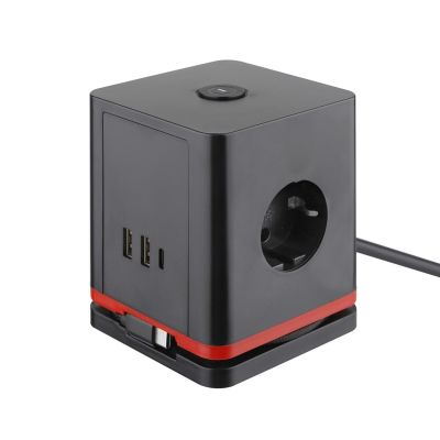 Olympia Steckdosenwürfel IOIO SW 1000, schwarz